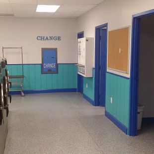 Change, Restroom and Public board area